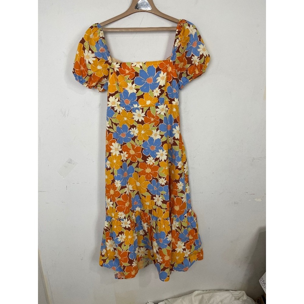 Princess Highway Dress Womens 12 Fall Floral Puff Sleeve Boho Country Cottage